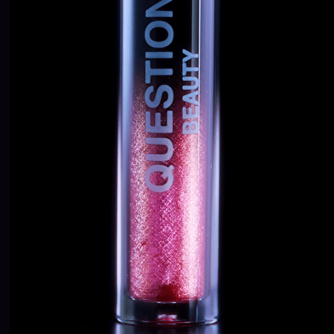 A tube labeled Question Beauty is shown against a black background.