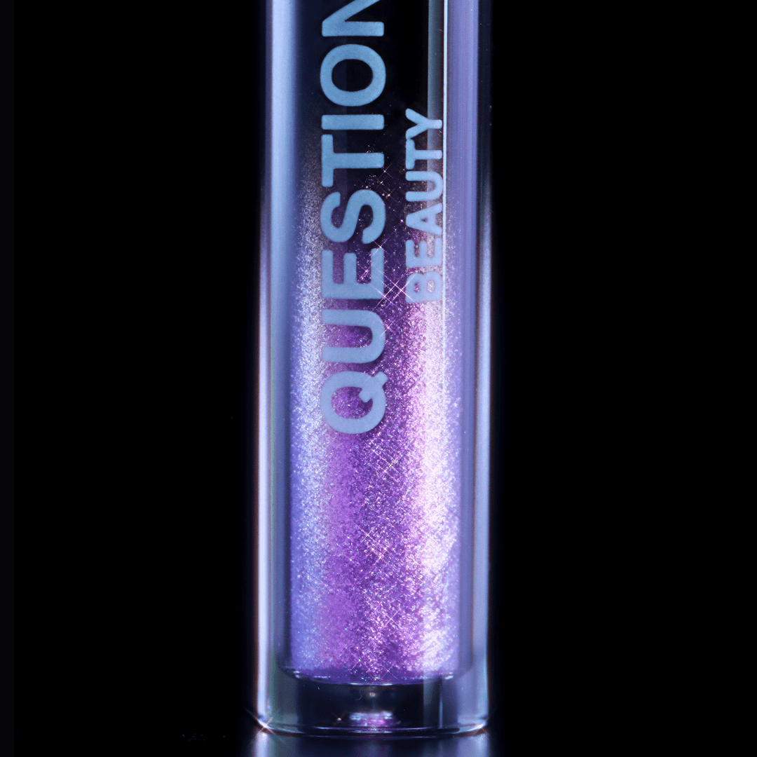 A tube labeled Question Beauty is shown upright against a plain black background.