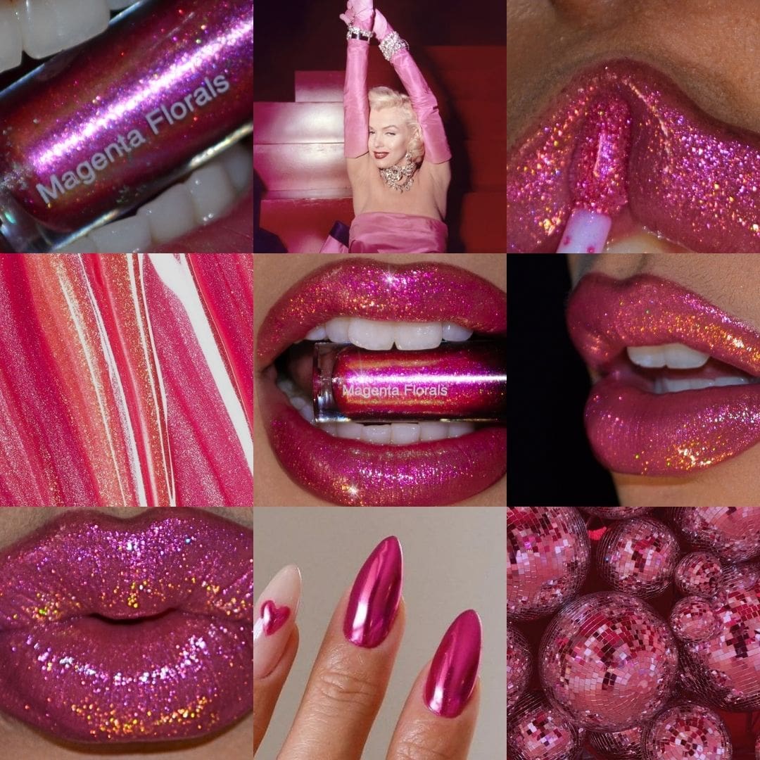 Lipgloss - Magenta Florals